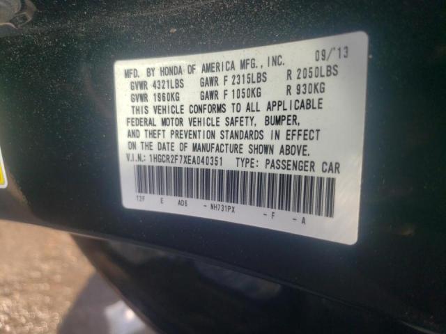 Photo 10 from auction – 2014 HONDA ACCORD EX with VIN 1HGCR2F7XEA040351