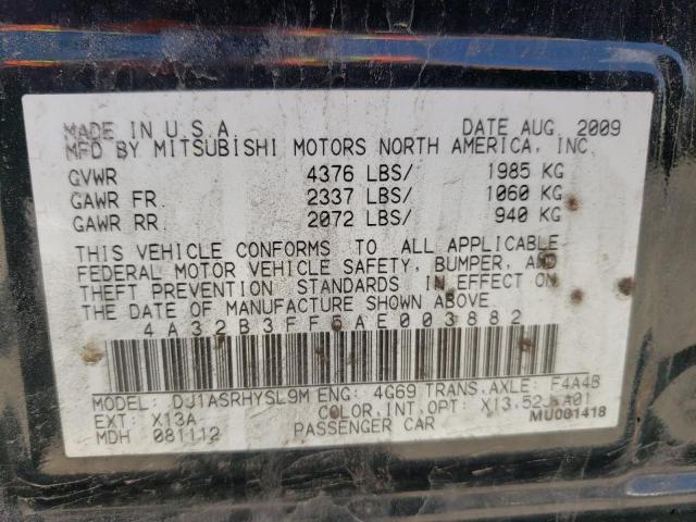 Photo 10 from auction – 2010 MITSUBISHI GALANT ES with VIN 4A32B3FF5AE003882