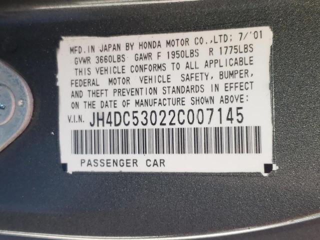 Photo 10 from auction – 2002 ACURA RSX TYPE-S with VIN JH4DC53022C007145