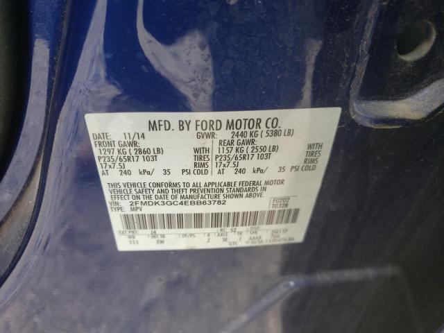 Photo 10 from auction – 2014 FORD EDGE SE with VIN 2FMDK3GC4EBB63782