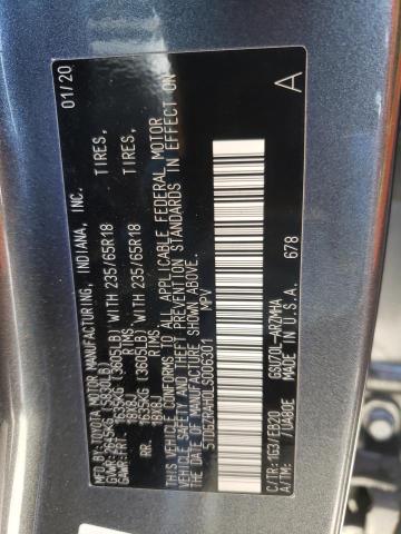 Photo 10 from auction – 2020 TOYOTA HIGHLANDER with VIN 5TDGZRAH0LS006301