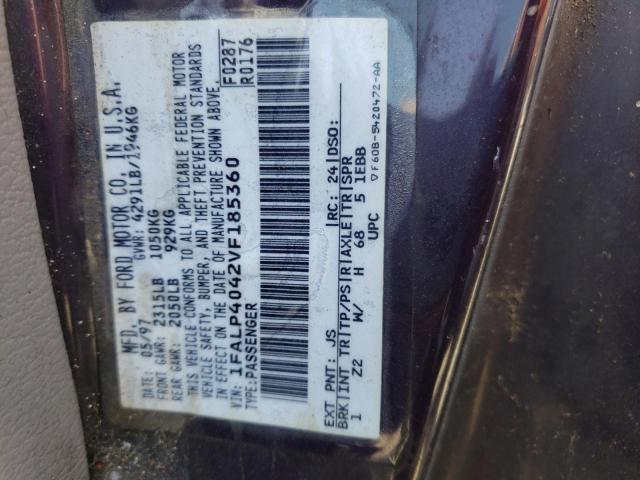 Photo 10 from auction – 1997 FORD MUSTANG with VIN 1FALP4042VF185360