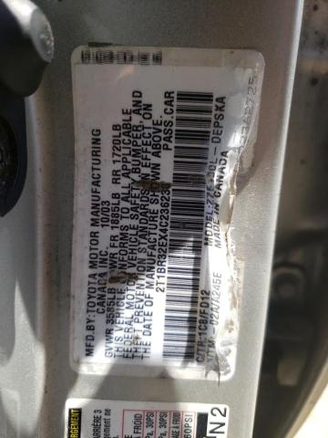 Photo 10 from auction – 2004 TOYOTA COROLLA CE with VIN 2T1BR32EX4C236238