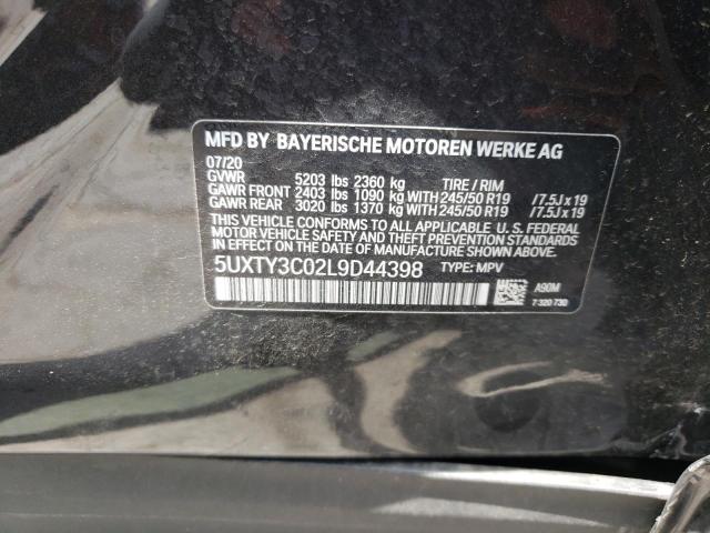 Photo 10 from auction – 2020 BMW X3 SDRIVE3 with VIN 5UXTY3C02L9D44398
