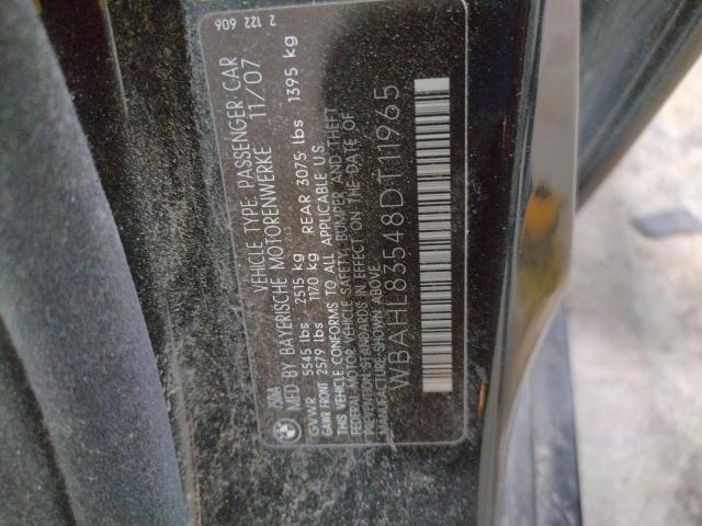 Photo 10 from auction – 2008 BMW 750 I with VIN WBAHL83548DT11965