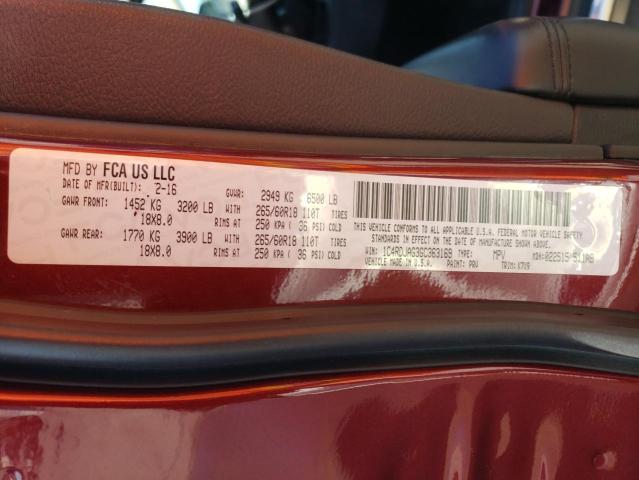 Photo 10 from auction – 2016 DODGE DURANGO SX with VIN 1C4RDJAG3GC363169