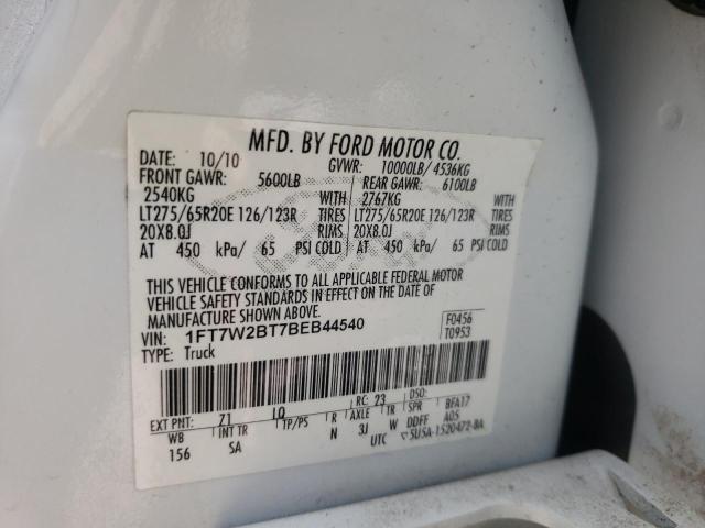 Photo 10 from auction – 2011 FORD F250 SUPER with VIN 1FT7W2BT7BEB44540
