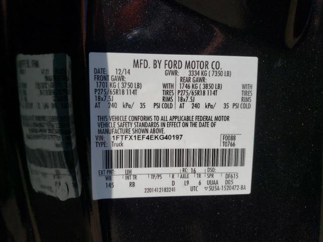 Photo 10 from auction – 2014 FORD F150 SUPER with VIN 1FTFX1EF4EKG40197
