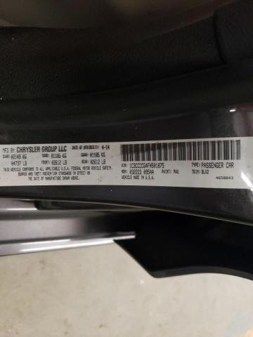 Photo 10 from auction – 2015 CHRYSLER 200 C with VIN 1C3CCCCG4FN501875