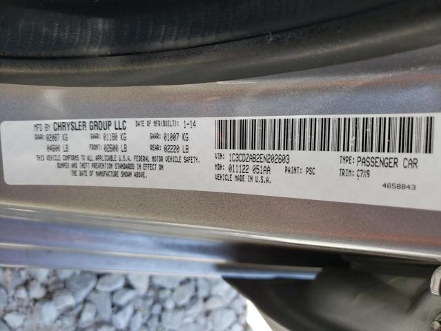 Photo 10 from auction – 2014 DODGE AVENGER SE with VIN 1C3CDZAB2EN202603