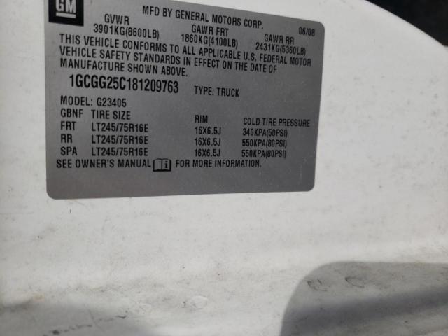 Photo 10 from auction – 2008 CHEVROLET EXPRESS G2 with VIN 1GCGG25C181209763