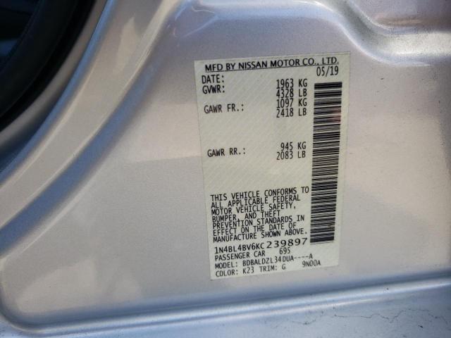Photo 10 from auction – 2019 NISSAN ALTIMA S with VIN 1N4BL4BV6KC239897