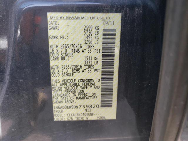 Photo 10 from auction – 2013 NISSAN FRONTIER S with VIN 1N6AD0ER9DN759820