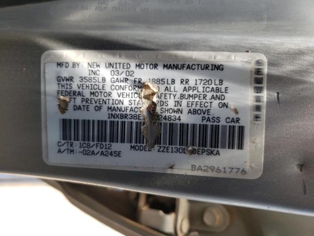 Photo 10 from auction – 2003 TOYOTA COROLLA CE with VIN 1NXBR38E13Z024834
