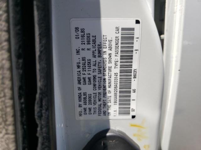 Photo 10 from auction – 2008 ACURA TL with VIN 19UUA66208A033145