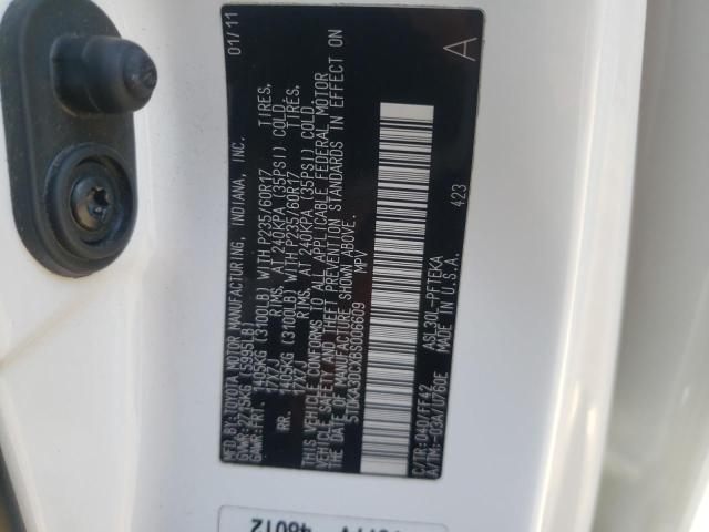 Zdjęcie 10 z aukcji – 2011 TOYOTA SIENNA BAS z VIN 5TDKA3DCXBS006609