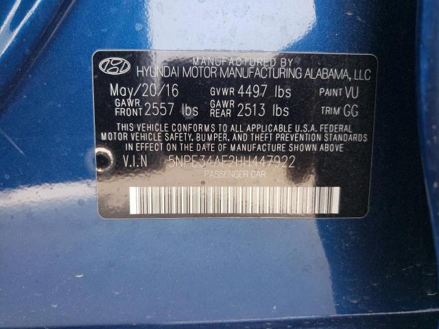 Photo 10 from auction – 2017 HYUNDAI SONATA SPO with VIN 5NPE34AF2HH447922