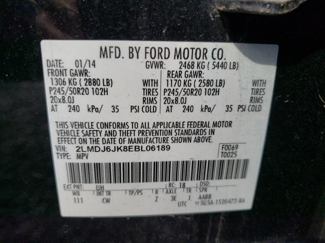 Photo 10 from auction – 2014 LINCOLN MKX with VIN 2LMDJ6JK8EBL06189