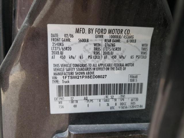 Photo 10 from auction – 2006 FORD F250 SUPER with VIN 1FTSW21PX6ED08027