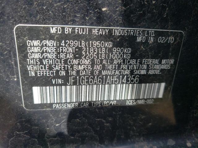 Photo 10 from auction – 2010 SUBARU IMPREZA 2. with VIN JF1GE6A61AH514356