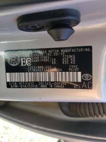 Photo 10 from auction – 2010 TOYOTA COROLLA MA with VIN 2T1KU4EE5AC480004