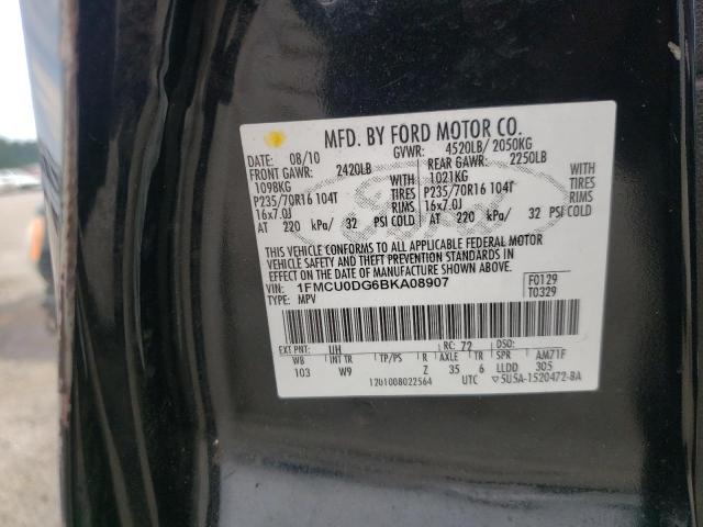 Zdjęcie 10 z aukcji – 2011 FORD ESCAPE XLT z VIN 1FMCU0DG6BKA08907