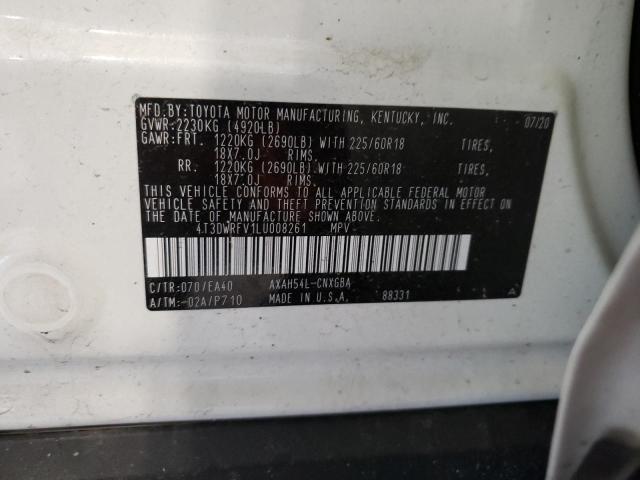 Photo 10 from auction – 2020 TOYOTA RAV4 LIMIT with VIN 4T3DWRFV1LU008261