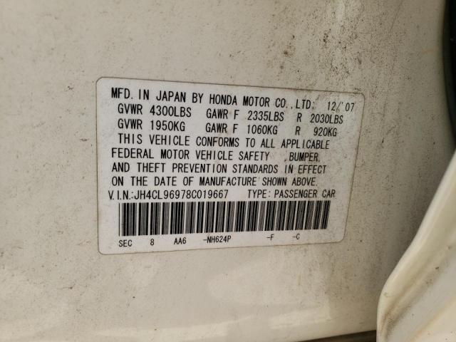 Photo 10 from auction – 2008 ACURA TSX with VIN JH4CL96978C019667