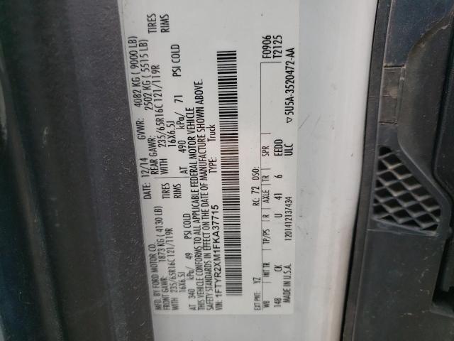Photo 10 from auction – 2015 FORD TRANSIT T- with VIN 1FTYR2XM1FKA37715