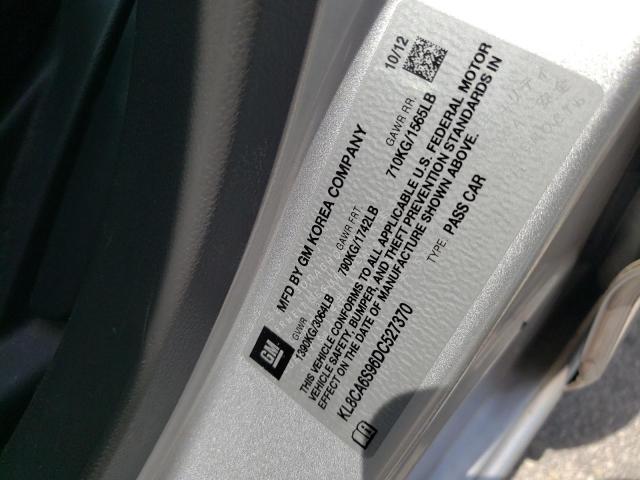 Photo 10 from auction – 2013 CHEVROLET SPARK LS with VIN KL8CA6S96DC527370