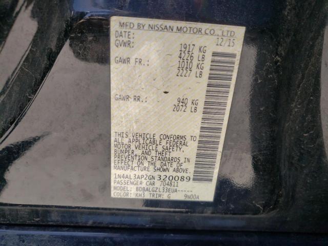 Photo 10 from auction – 2016 NISSAN ALTIMA 2.5 with VIN 1N4AL3AP2GN320089