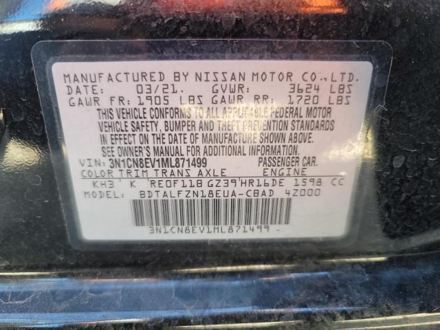 Photo 10 from auction – 2021 NISSAN VERSA SV with VIN 3N1CN8EV1ML871499