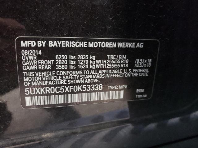 Photo 10 from auction – 2015 BMW X5 XDRIVE3 with VIN 5UXKR0C5XF0K53338