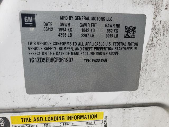 Photo 10 from auction – 2012 CHEVROLET MALIBU 2LT with VIN 1G1ZD5E06CF361907