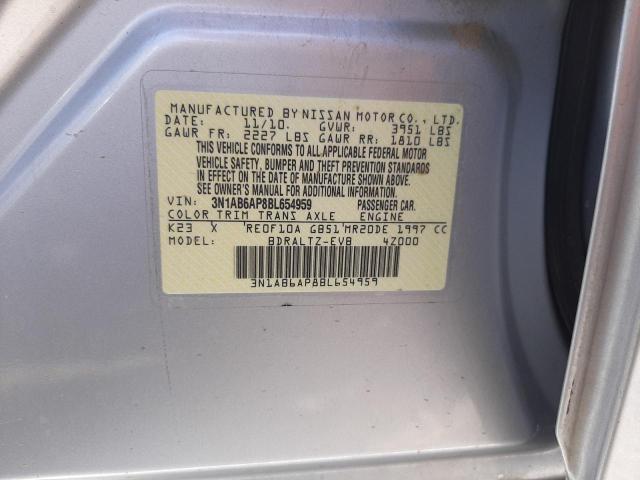 Photo 10 from auction – 2011 NISSAN SENTRA 2.0 with VIN 3N1AB6AP8BL654959