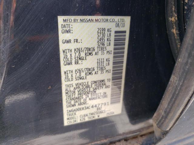 Photo 10 from auction – 2010 NISSAN FRONTIER C with VIN 1N6AD0ER3AC447791