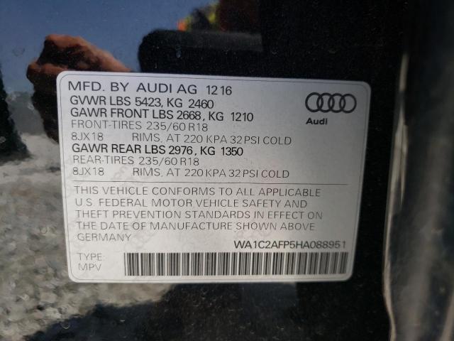 Photo 10 from auction – 2017 AUDI Q5 PREMIUM with VIN WA1C2AFP5HA088951