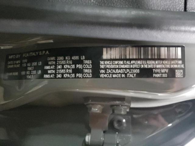 Photo 10 from auction – 2020 JEEP RENEGADE with VIN ZACNJBAB7LPL23908