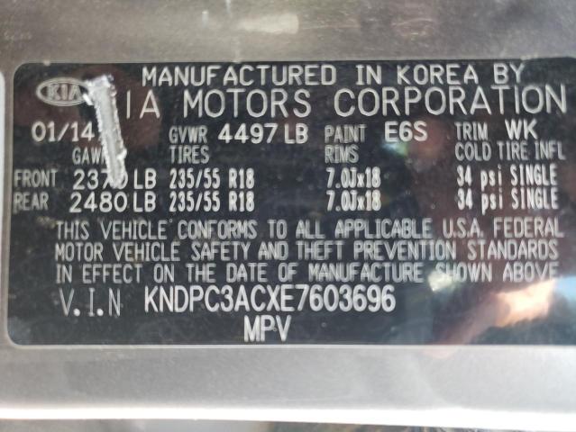 Photo 10 from auction – 2014 KIA SPORTAGE E with VIN KNDPC3ACXE7603696