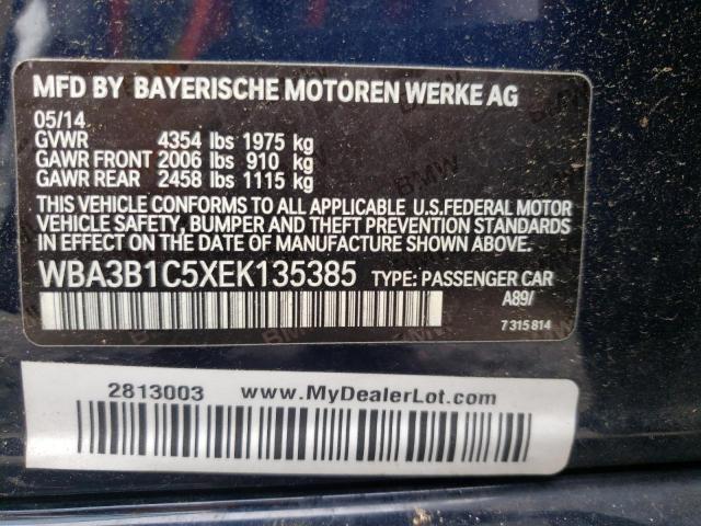 Photo 10 from auction – 2014 BMW 320 I with VIN WBA3B1C5XEK135385