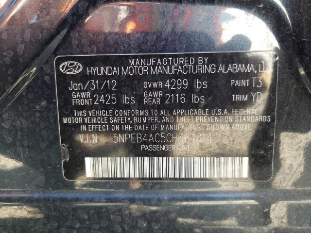 Photo 10 from auction – 2012 HYUNDAI SONATA GLS with VIN 5NPEB4AC5CH464814
