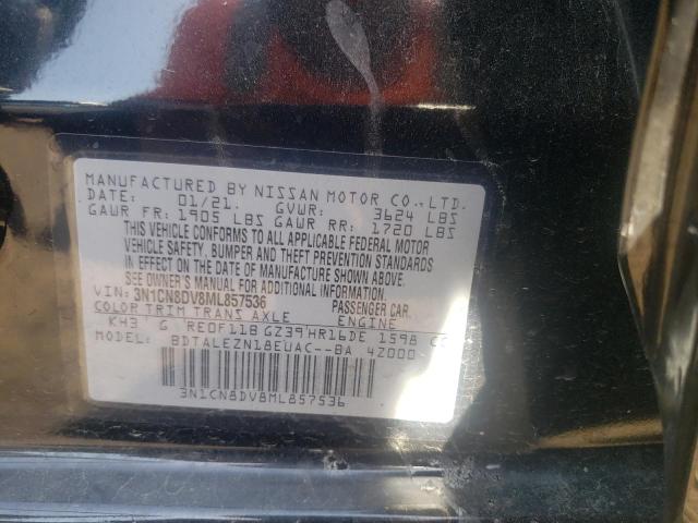 Photo 10 from auction – 2021 NISSAN VERSA S with VIN 3N1CN8DV8ML857536