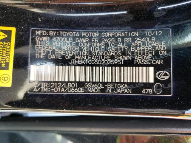 Photo 10 from auction – 2013 LEXUS ES 350 with VIN JTHBK1GG5D2025951
