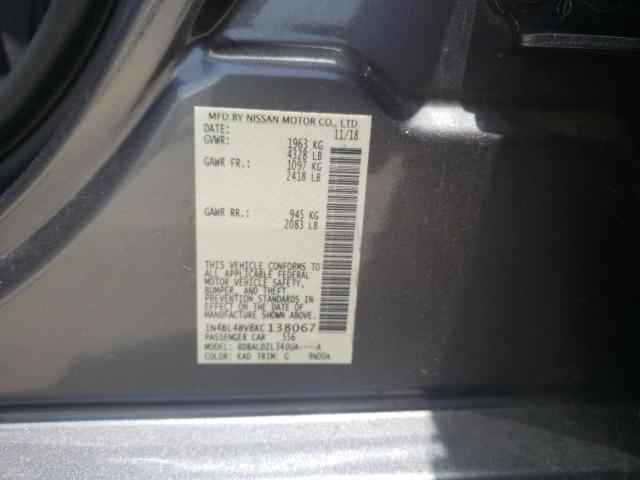 Photo 10 from auction – 2019 NISSAN ALTIMA S with VIN 1N4BL4BV8KC138067