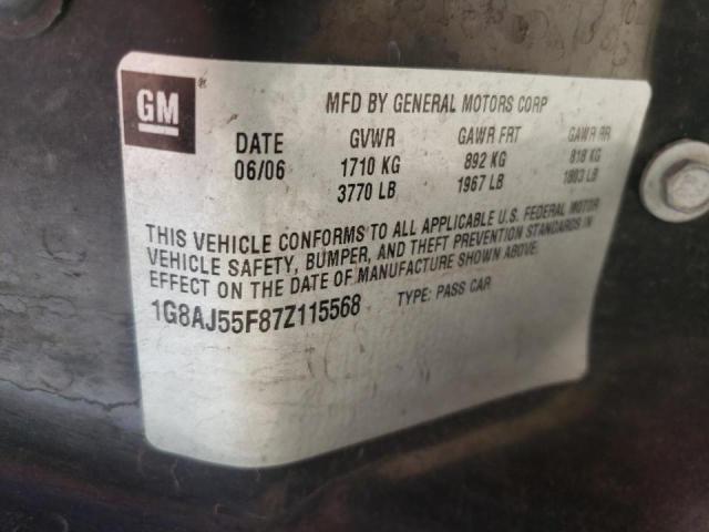 Photo 10 from auction – 2007 SATURN ION LEVEL with VIN 1G8AJ55F87Z115568