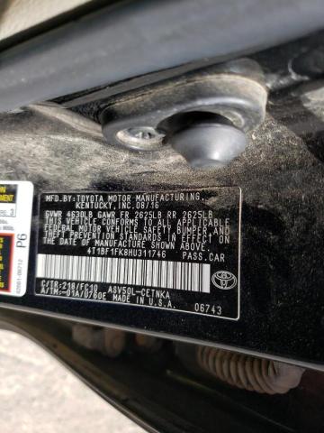 Photo 10 from auction – 2017 TOYOTA CAMRY LE with VIN 4T1BF1FK8HU311746