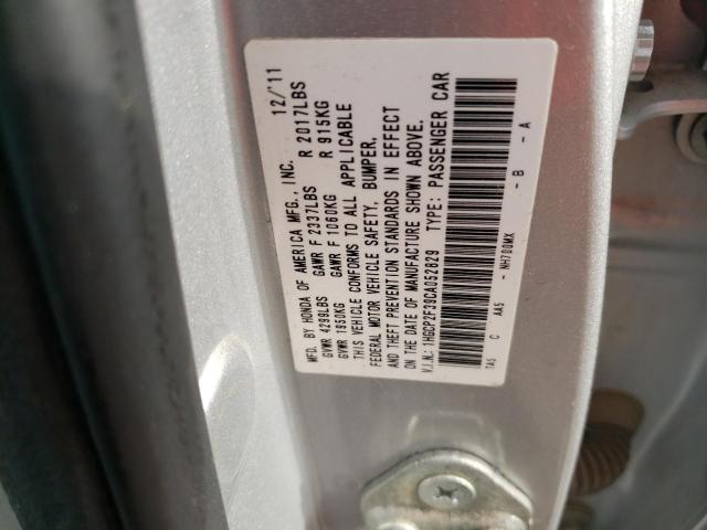 Photo 10 from auction – 2012 HONDA ACCORD LX with VIN 1HGCP2F39CA052829
