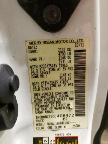Photo 10 from auction – 2012 NISSAN FRONTIER S with VIN 1N6BD0CT2CC408972