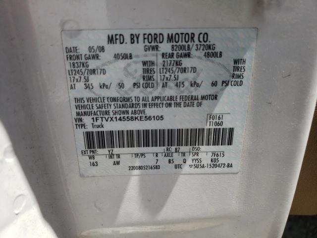 Photo 10 from auction – 2008 FORD F150 with VIN 1FTVX14558KE56105