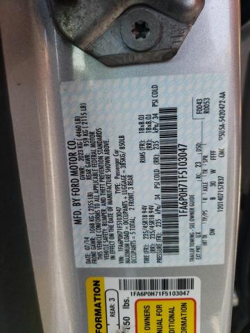 Photo 10 from auction – 2015 FORD FUSION SE with VIN 1FA6P0H71F5103047
